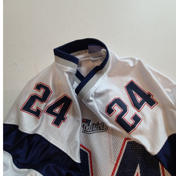 Authentic NFL On Field Sewn Reebok 24 Ty Law New England Patriots Jersey 2XL 495 - Picture 4 of 10